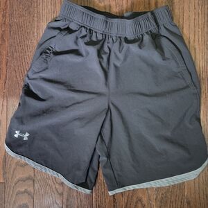 Under Armour Men's Black and Gray Athletic Shorts